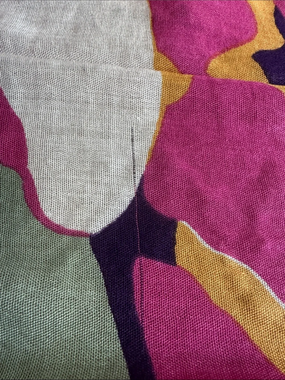 Levi's Bold Abstract Colorblock Scarf - Pink, Purple, Mustard, Olive